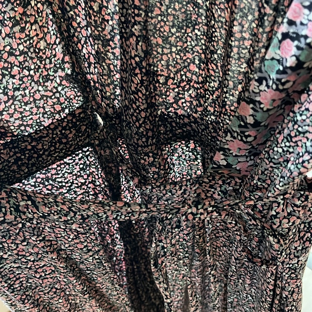 VINTAGE ADINI True Wrap Dress Ditsy Floral Size S - Picture 7 of 14